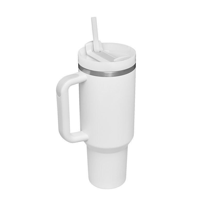 40 Oz Tumbler With Handle Straw Insulated, Stainless Steel Spill Proof Vacuum Coffee Cup Tumbler With Lid Tapered Mug Gifts For Valentine Lover Suitable For Car Gym Office Travel - Fourth Pyramid USA