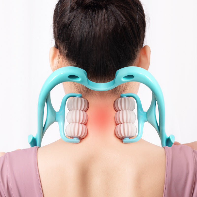 Multifunctional Manual Six-wheel Neck Massager Massage Relieve Roller Massage Tool - Fourth Pyramid USA
