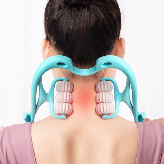 Multifunctional Manual Six-wheel Neck Massager Massage Relieve Roller Massage Tool - Fourth Pyramid USA