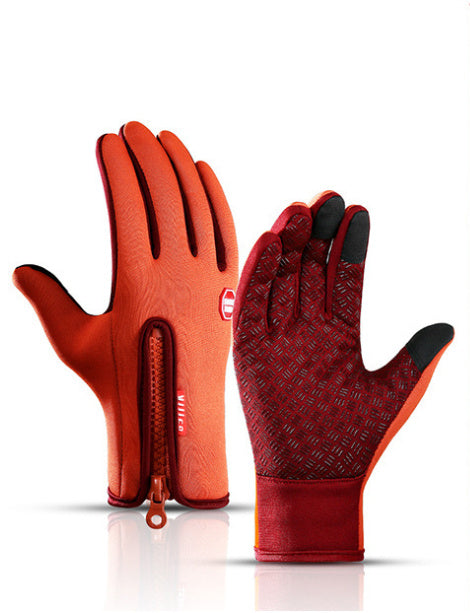 Winter Gloves Touch Screen Riding Motorcycle Sliding Waterproof Sports Gloves With Fleece - Fourth Pyramid USA