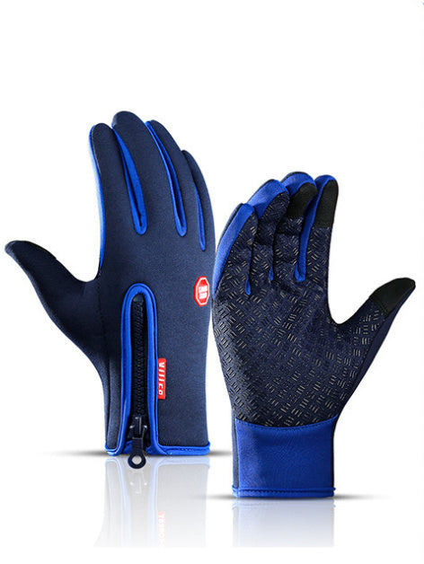 Winter Gloves Touch Screen Riding Motorcycle Sliding Waterproof Sports Gloves With Fleece - Fourth Pyramid USA