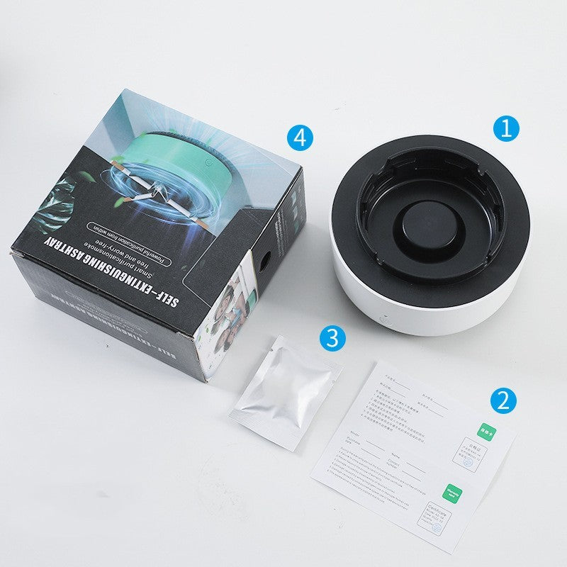 Smoke Removal Air Purification Ashtray Anion Purification Practical Automatic Purifier Ashtray Portable Gadgets For Car Ashtray - Fourth Pyramid USA