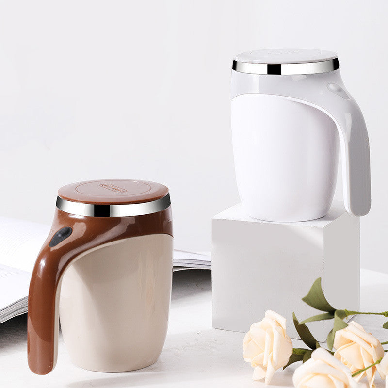 Rechargeable Model Automatic Stirring Cup Coffee Cup High Value Electric Stirring Cup Lazy Milkshake Rotating Magnetic Water Cup - Fourth Pyramid USA