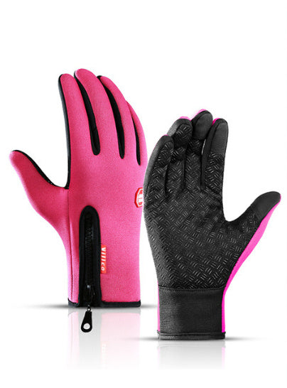 Winter Gloves Touch Screen Riding Motorcycle Sliding Waterproof Sports Gloves With Fleece - Fourth Pyramid USA