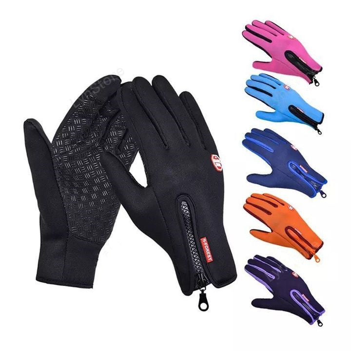 Winter Gloves Touch Screen Riding Motorcycle Sliding Waterproof Sports Gloves With Fleece - Fourth Pyramid USA