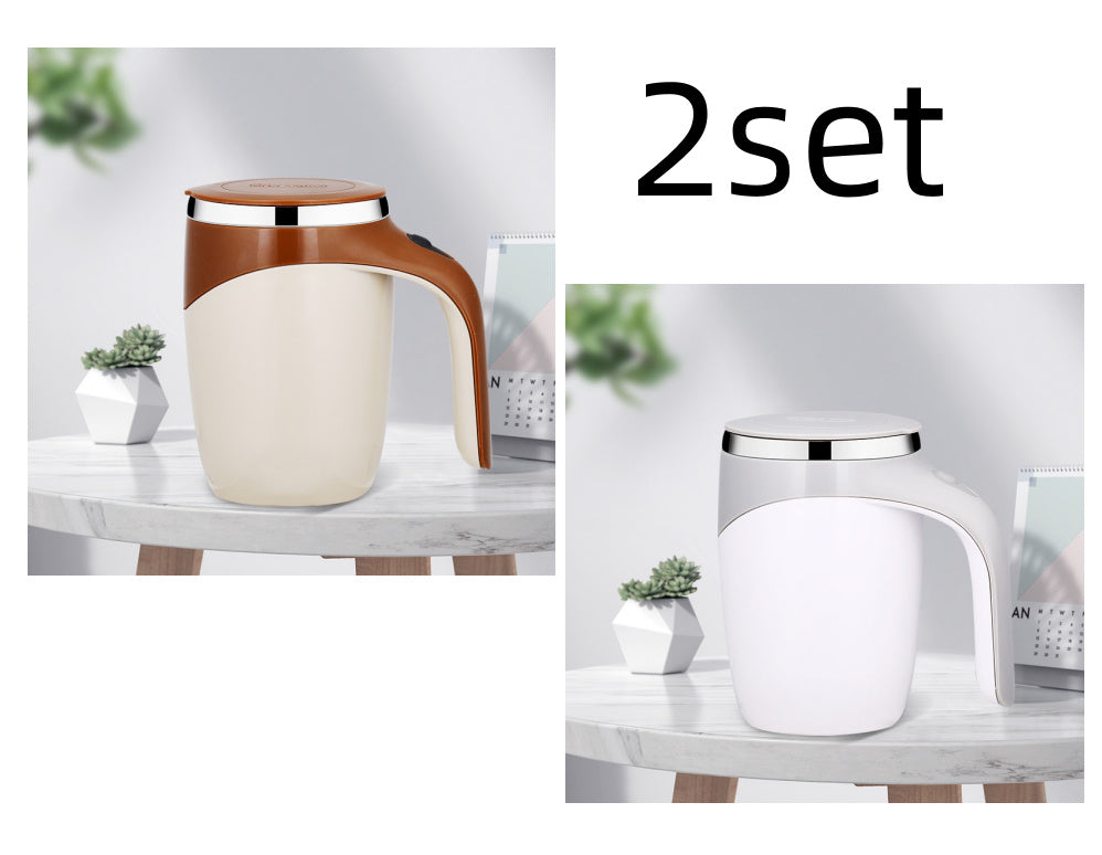 Rechargeable Model Automatic Stirring Cup Coffee Cup High Value Electric Stirring Cup Lazy Milkshake Rotating Magnetic Water Cup - Fourth Pyramid USA