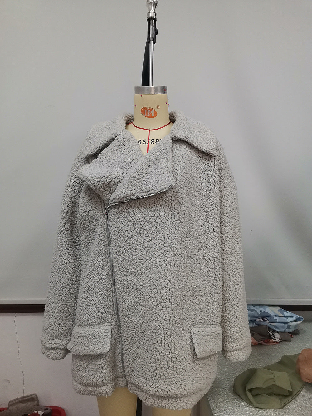 Casual Loose Thick Bubble Fleece Zipper Fur Coat