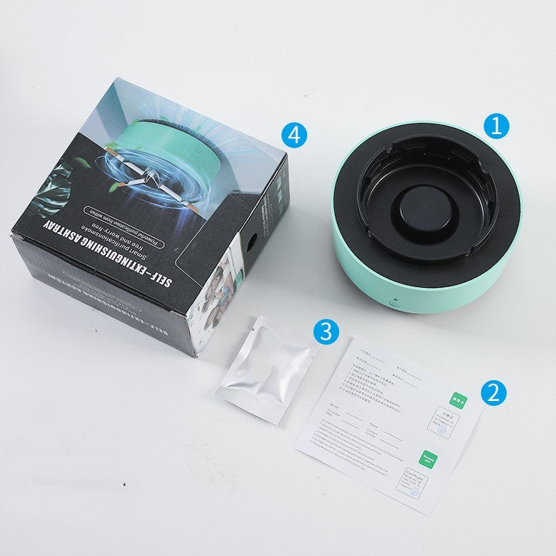 Smoke Removal Air Purification Ashtray Anion Purification Practical Automatic Purifier Ashtray Portable Gadgets For Car Ashtray - Fourth Pyramid USA