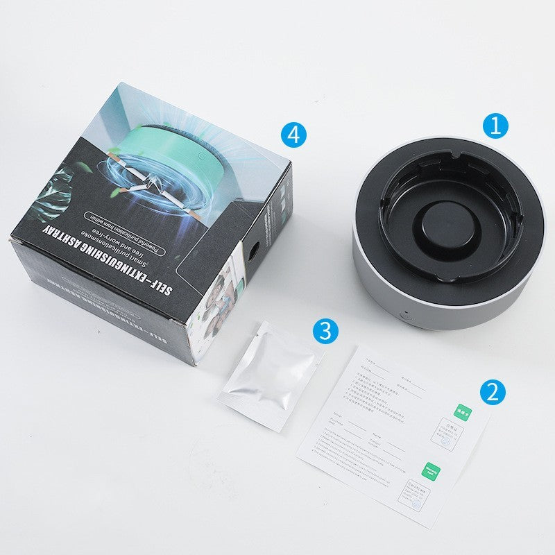 Smoke Removal Air Purification Ashtray Anion Purification Practical Automatic Purifier Ashtray Portable Gadgets For Car Ashtray - Fourth Pyramid USA