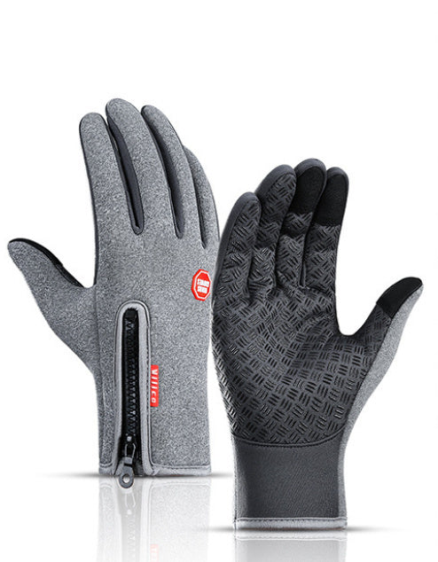 Winter Gloves Touch Screen Riding Motorcycle Sliding Waterproof Sports Gloves With Fleece - Fourth Pyramid USA