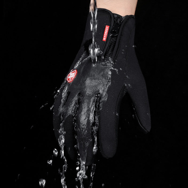 Winter Gloves Touch Screen Riding Motorcycle Sliding Waterproof Sports Gloves With Fleece - Fourth Pyramid USA