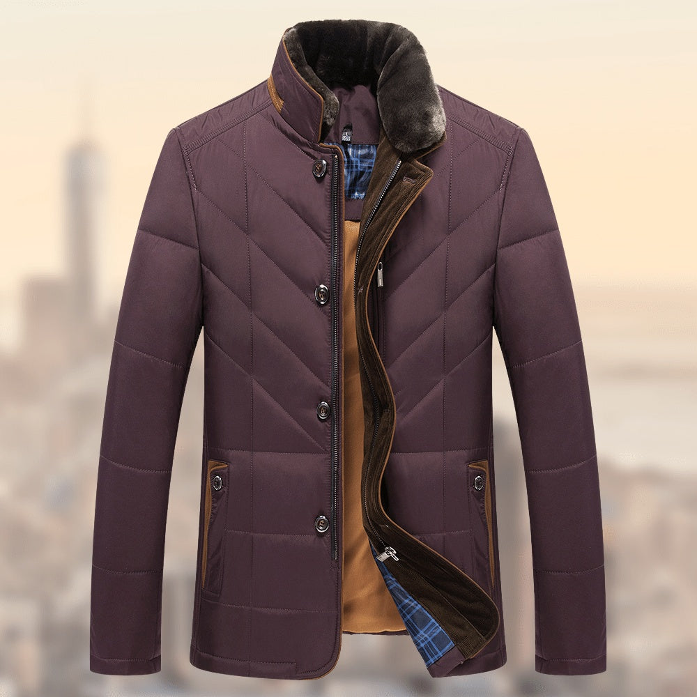 Middle-aged And Elderly Padded Jacket Father Winter Clothes - Fourth Pyramid USA