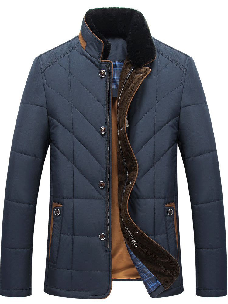 Middle-aged And Elderly Padded Jacket Father Winter Clothes - Fourth Pyramid USA