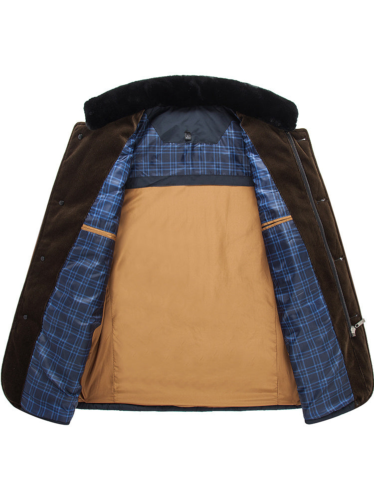 Middle-aged And Elderly Padded Jacket Father Winter Clothes - Fourth Pyramid USA
