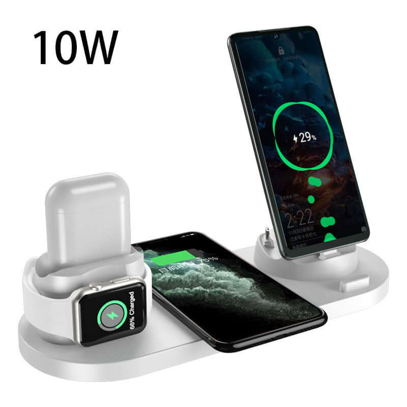 Wireless Charger For IPhone Fast Charger For Phone Fast Charging Pad For Phone Watch 6 In 1 Charging Dock Station - Fourth Pyramid USA