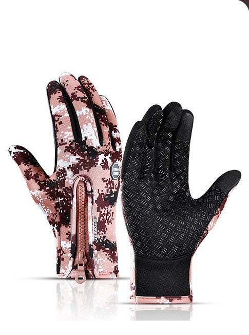 Winter Gloves Touch Screen Riding Motorcycle Sliding Waterproof Sports Gloves With Fleece - Fourth Pyramid USA