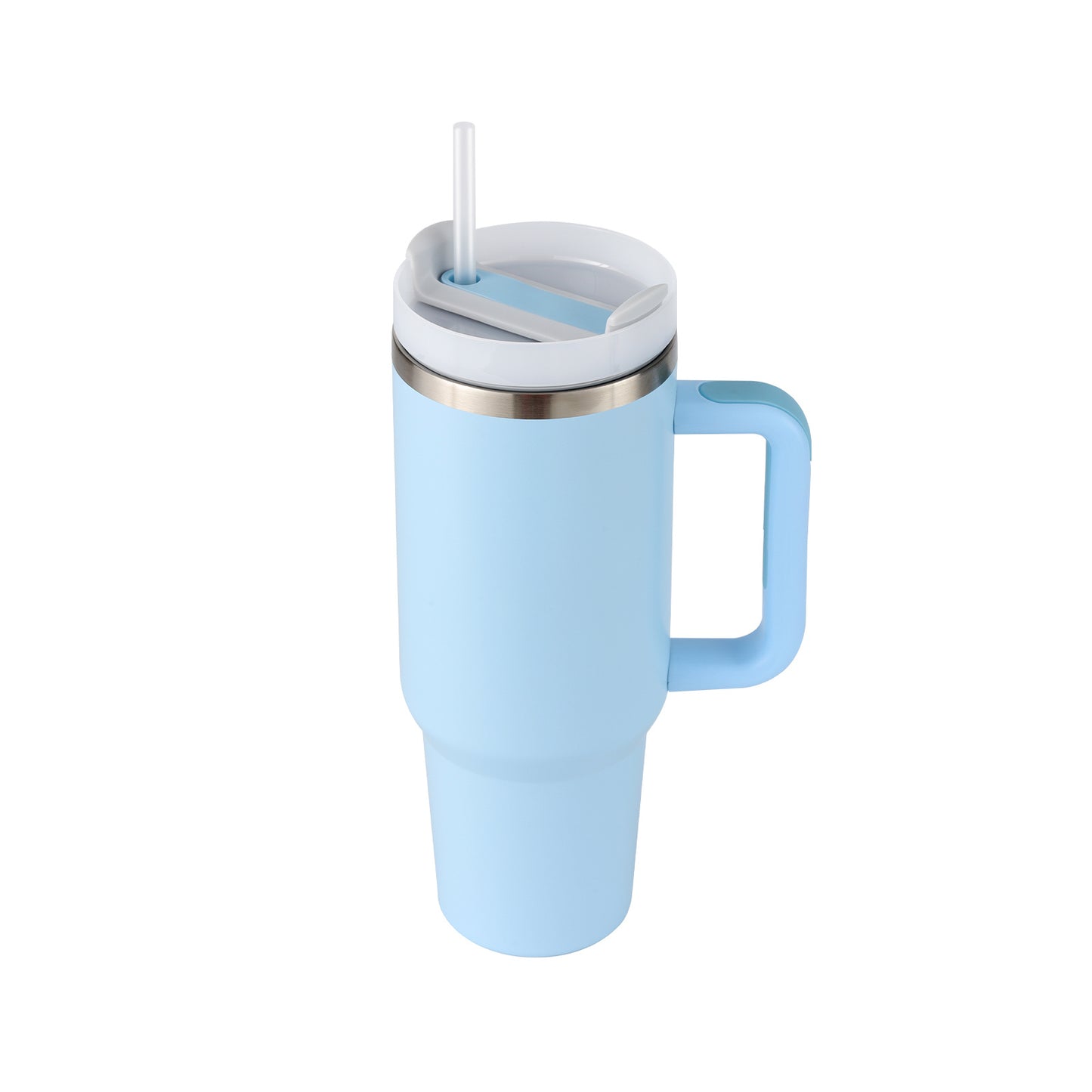 40 Oz Tumbler With Handle Straw Insulated, Stainless Steel Spill Proof Vacuum Coffee Cup Tumbler With Lid Tapered Mug Gifts For Valentine Lover Suitable For Car Gym Office Travel - Fourth Pyramid USA