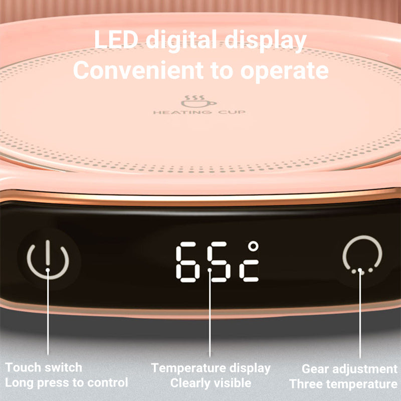 Coffee Mug Warmer Warm Coaster Smart Heating Cup Thermal Insulation Constant Temperature Coaster Heating Pad Desktop - Fourth Pyramid USA