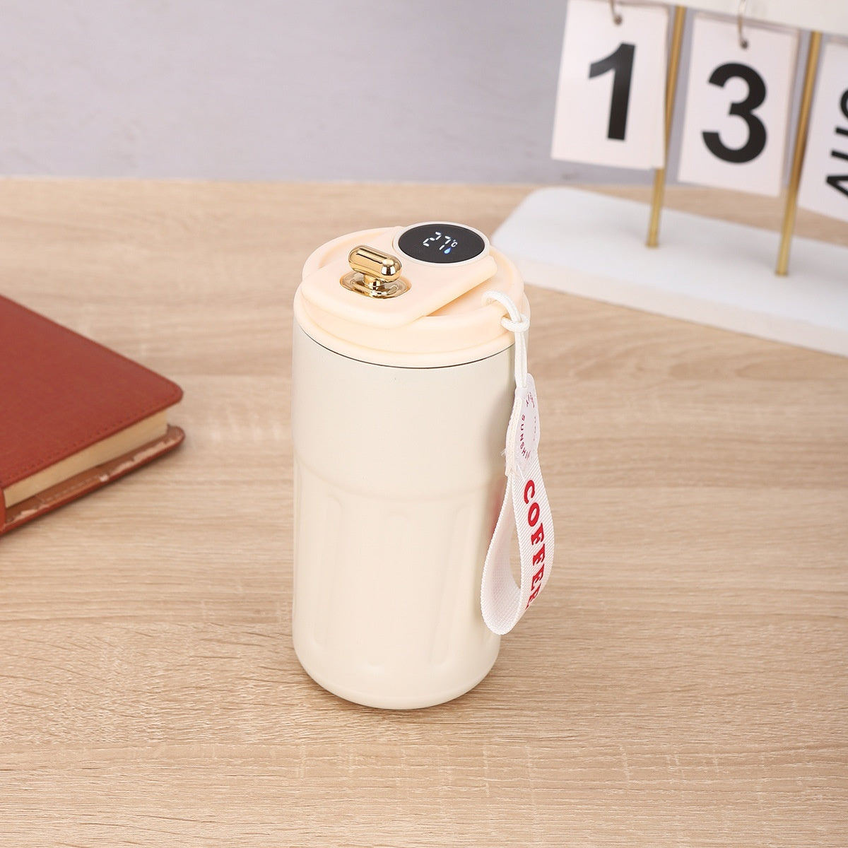 Smart Digital Thermal Bottle Portable Coffee Mug Stainless Steel Water Bottle In-Car Insulated Cup Keep Cold Vacuum Flasks 450ml - Fourth Pyramid USA