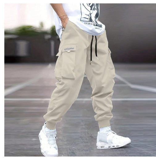 Multi-pocket Cargo Pants Men's Casual Hip-Hop Drawstring Trousers Outdoor Streetwear Sports Pant - Fourth Pyramid USA