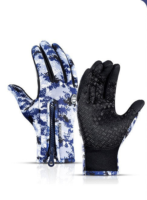 Winter Gloves Touch Screen Riding Motorcycle Sliding Waterproof Sports Gloves With Fleece - Fourth Pyramid USA
