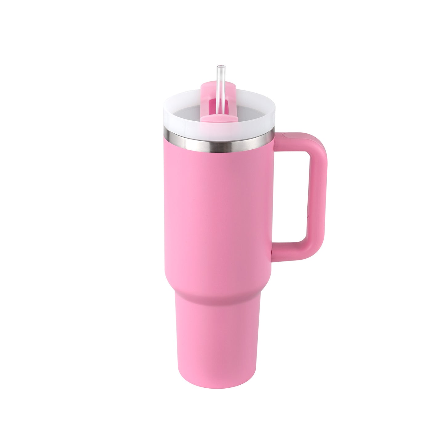 40 Oz Tumbler With Handle Straw Insulated, Stainless Steel Spill Proof Vacuum Coffee Cup Tumbler With Lid Tapered Mug Gifts For Valentine Lover Suitable For Car Gym Office Travel - Fourth Pyramid USA