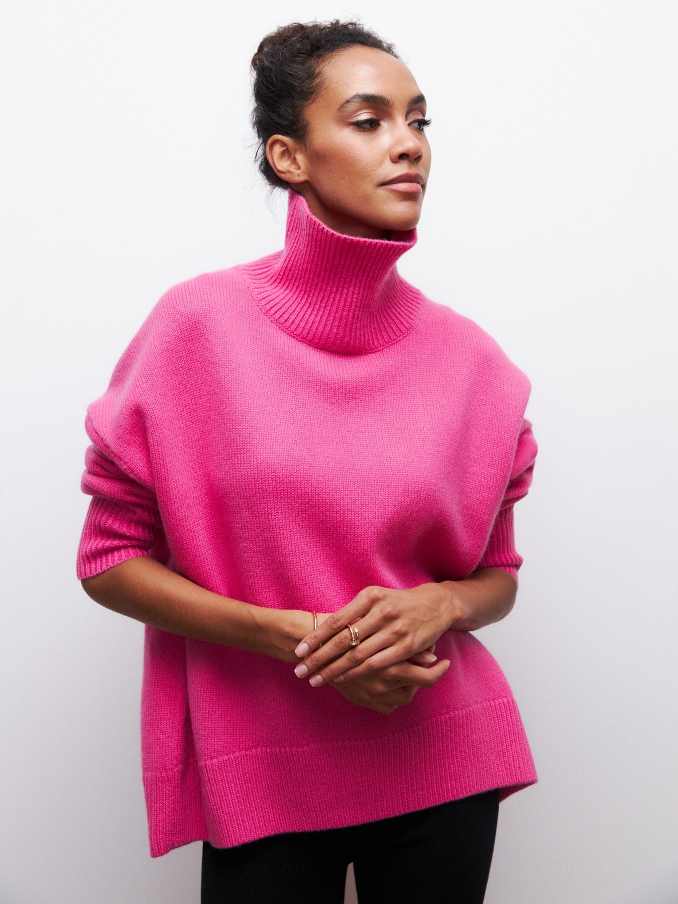 Winter Turtleneck Sweater Ins Solid Color Long Sleeve Pullover Top Women's Clothing - Fourth Pyramid USA