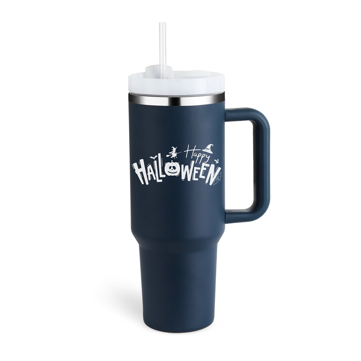 40 Oz Tumbler With Handle Straw Insulated, Stainless Steel Spill Proof Vacuum Coffee Cup Tumbler With Lid Tapered Mug Gifts For Valentine Lover Suitable For Car Gym Office Travel - Fourth Pyramid USA