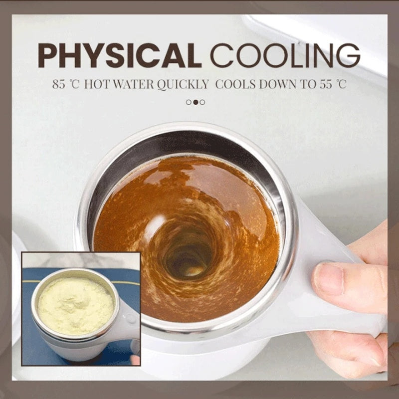 Rechargeable Model Automatic Stirring Cup Coffee Cup High Value Electric Stirring Cup Lazy Milkshake Rotating Magnetic Water Cup - Fourth Pyramid USA
