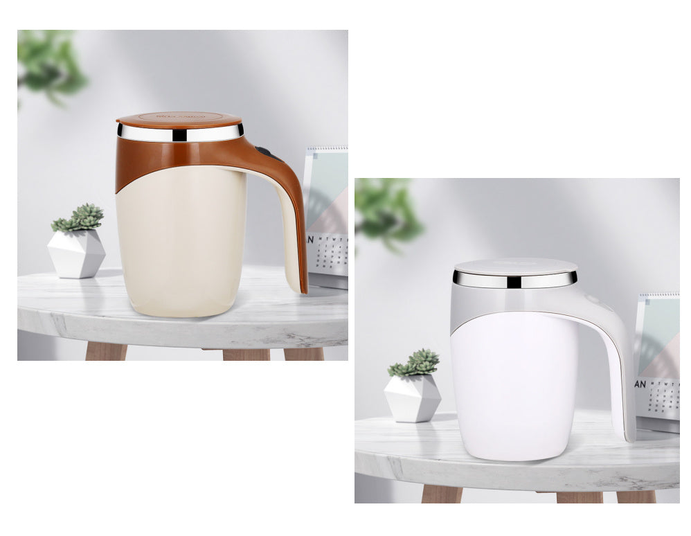 Rechargeable Model Automatic Stirring Cup Coffee Cup High Value Electric Stirring Cup Lazy Milkshake Rotating Magnetic Water Cup - Fourth Pyramid USA