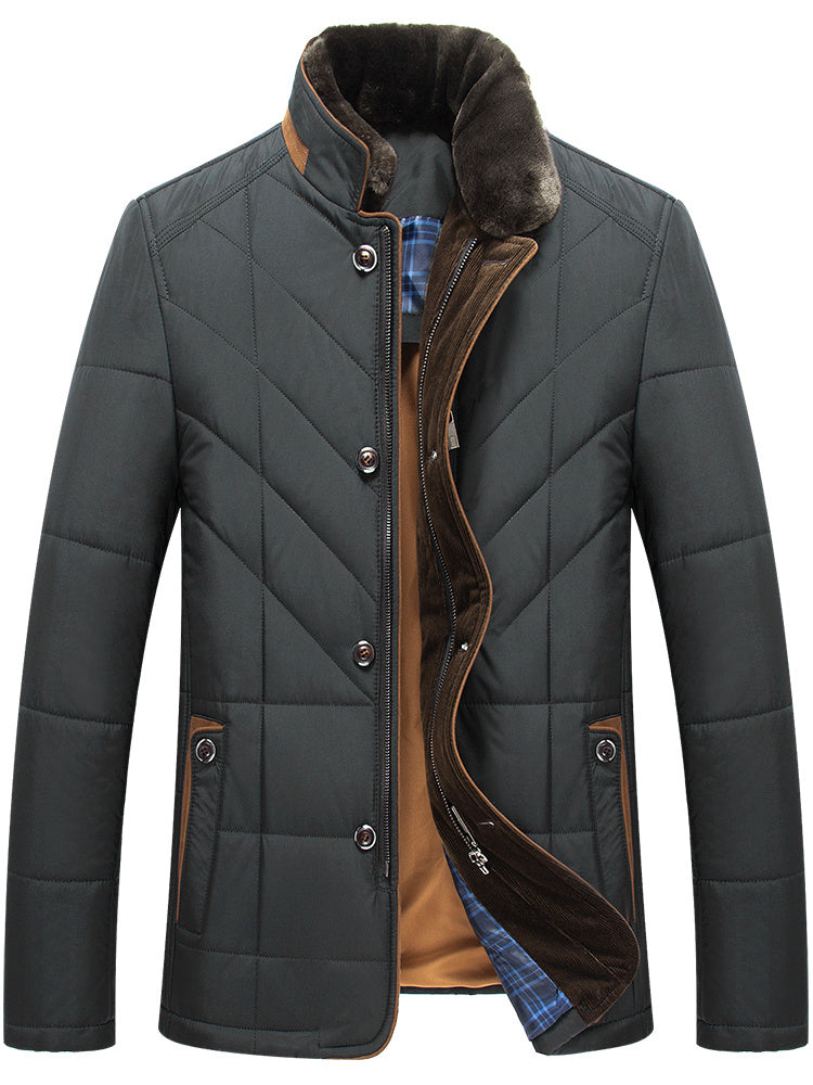 Middle-aged And Elderly Padded Jacket Father Winter Clothes - Fourth Pyramid USA