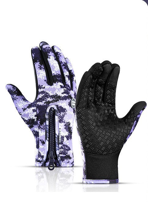 Winter Gloves Touch Screen Riding Motorcycle Sliding Waterproof Sports Gloves With Fleece - Fourth Pyramid USA