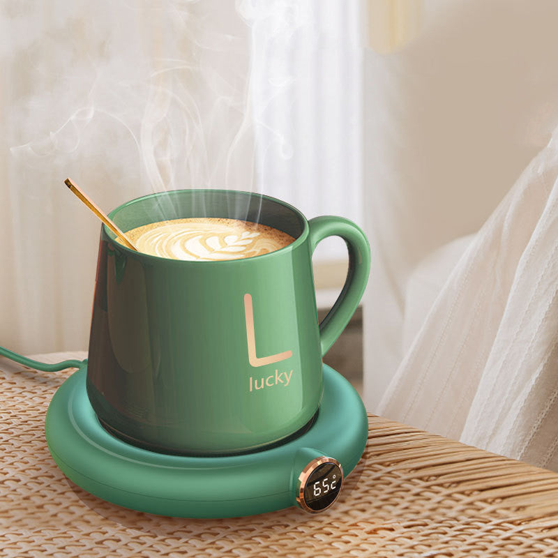 Coffee Mug Warmer Warm Coaster Smart Heating Cup Thermal Insulation Constant Temperature Coaster Heating Pad Desktop - Fourth Pyramid USA