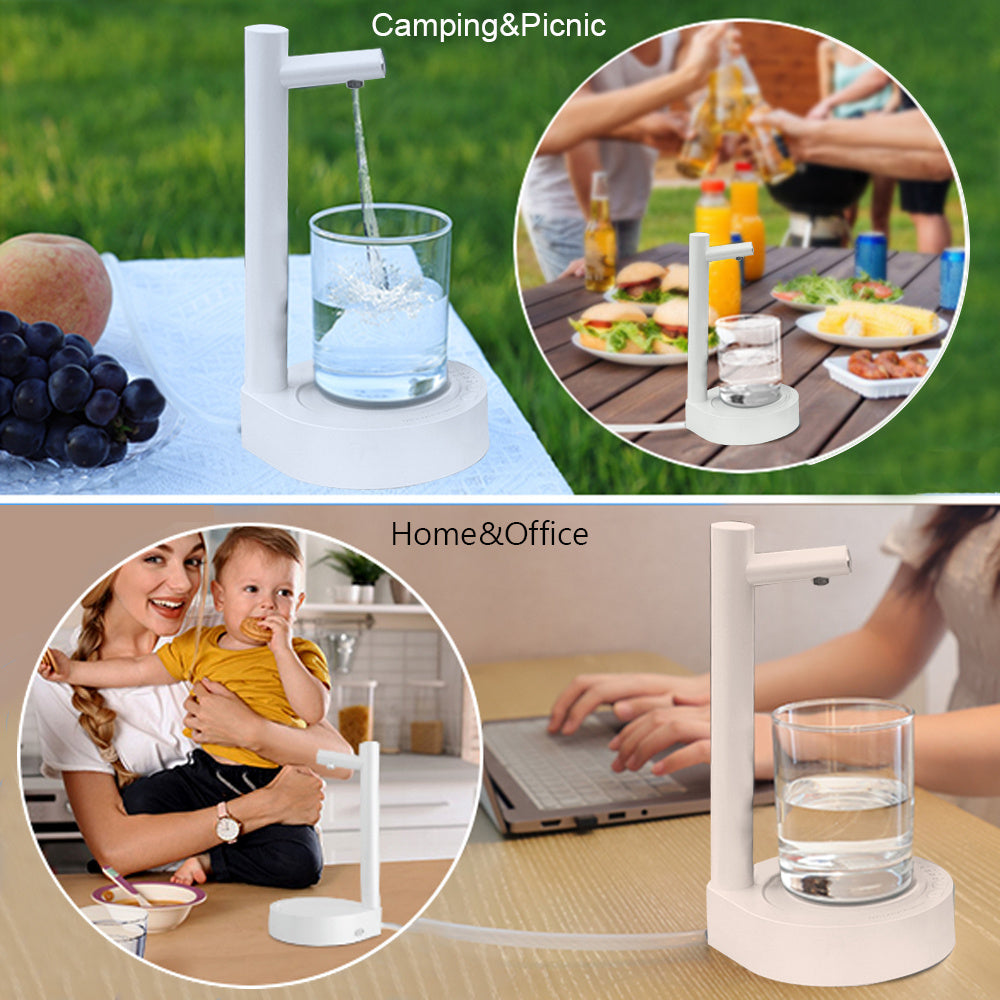 Desk Dispenser Electric Water Gallon Automatic Water Bottle Dispenser Rechargeable Water Dispenser - Fourth Pyramid USA