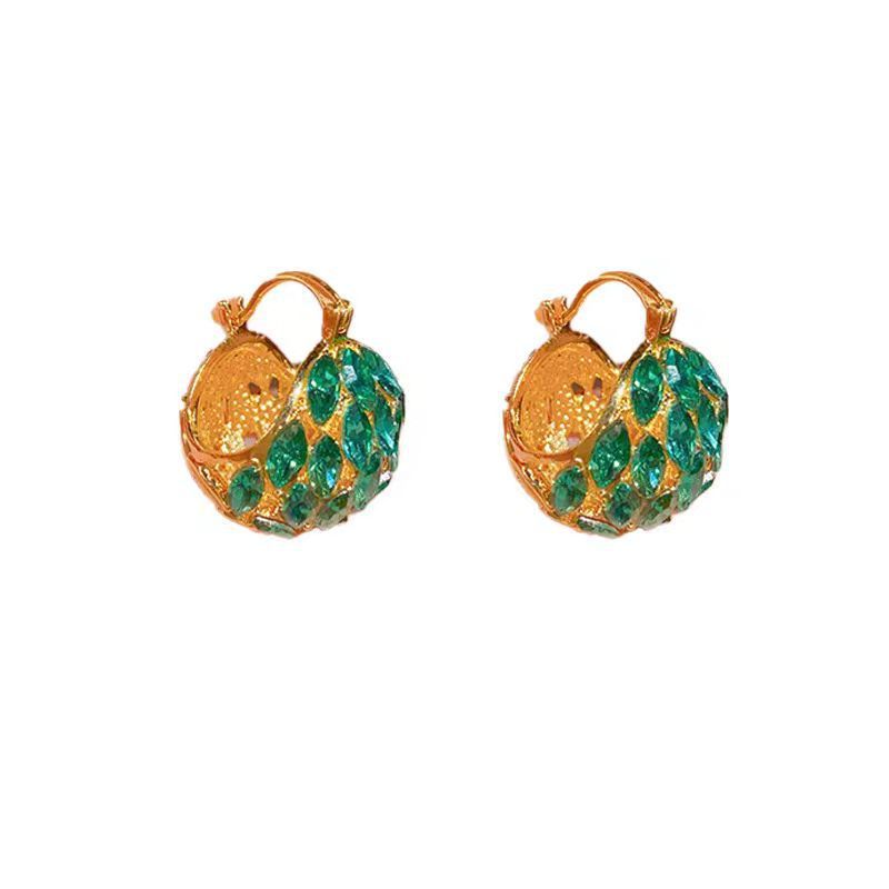 New Trendy Temperament Wild High-grade Light Luxury Zircon Cabas Earrings