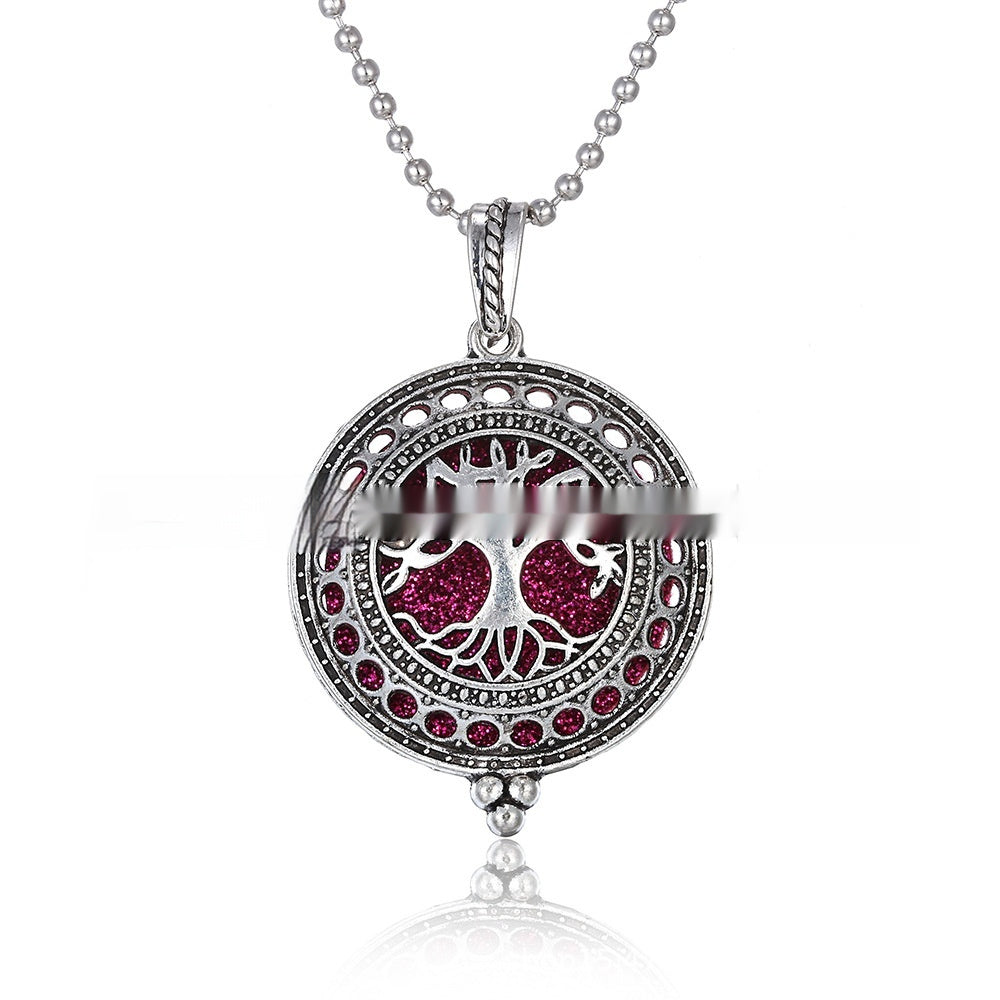 30mm Owl Essential Oil Diffusion Hollow Couple Lucky Tree Magnet Perfume Box Pendant