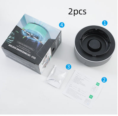 Smoke Removal Air Purification Ashtray Anion Purification Practical Automatic Purifier Ashtray Portable Gadgets For Car Ashtray - Fourth Pyramid USA