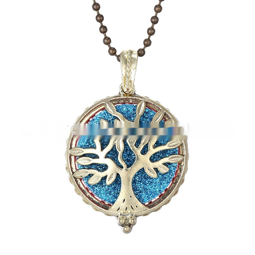 30mm Owl Essential Oil Diffusion Hollow Couple Lucky Tree Magnet Perfume Box Pendant