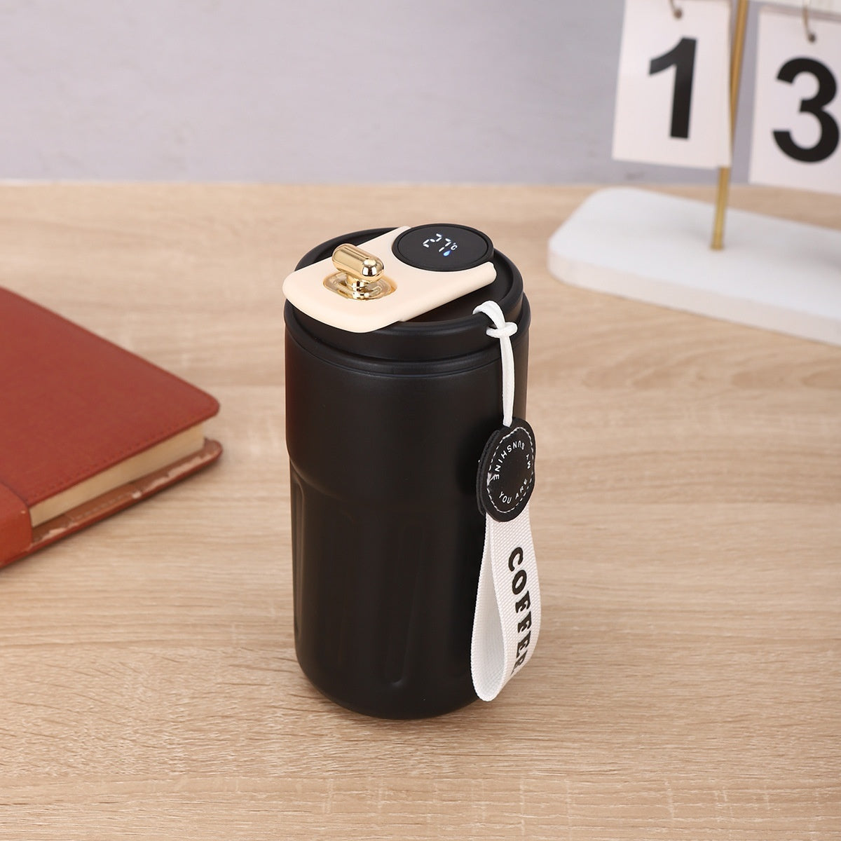 Smart Digital Thermal Bottle Portable Coffee Mug Stainless Steel Water Bottle In-Car Insulated Cup Keep Cold Vacuum Flasks 450ml - Fourth Pyramid USA