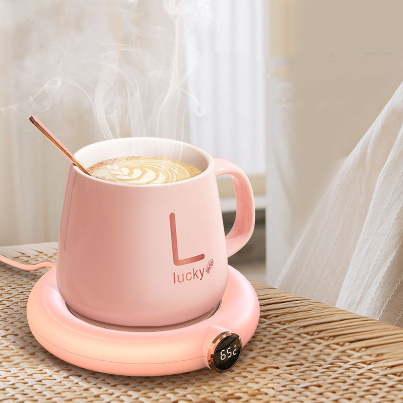 Coffee Mug Warmer Warm Coaster Smart Heating Cup Thermal Insulation Constant Temperature Coaster Heating Pad Desktop - Fourth Pyramid USA