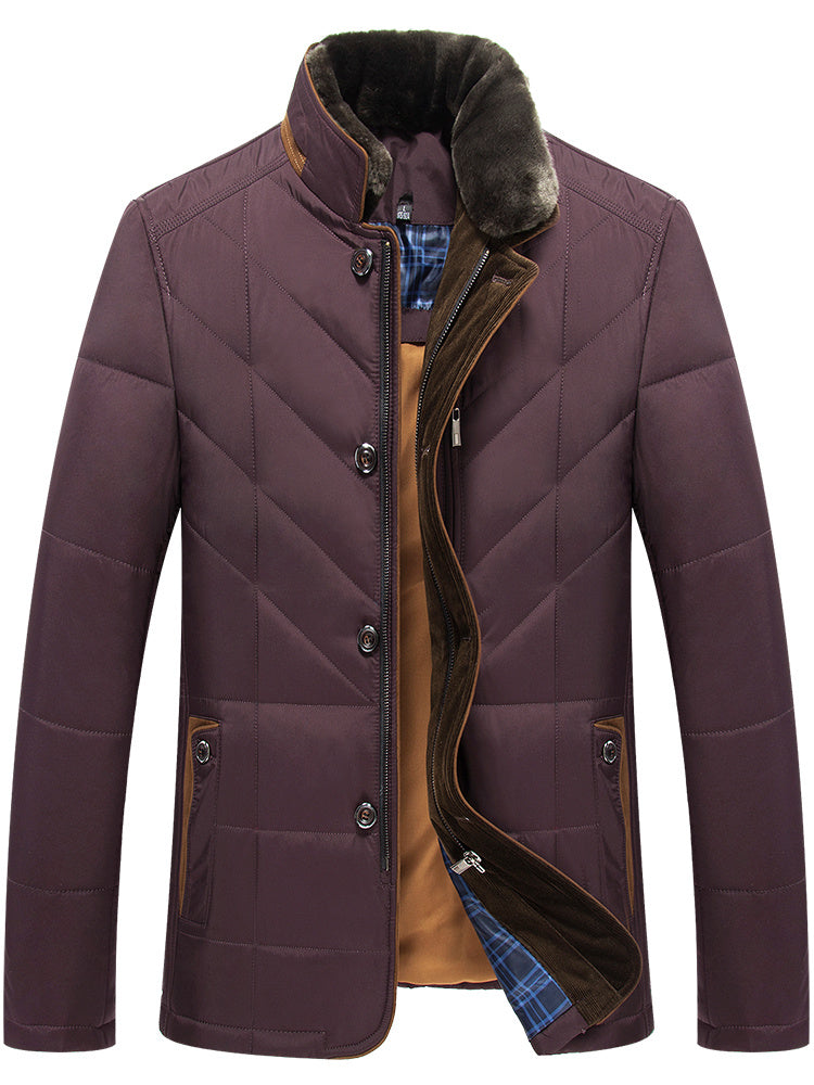 Middle-aged And Elderly Padded Jacket Father Winter Clothes - Fourth Pyramid USA