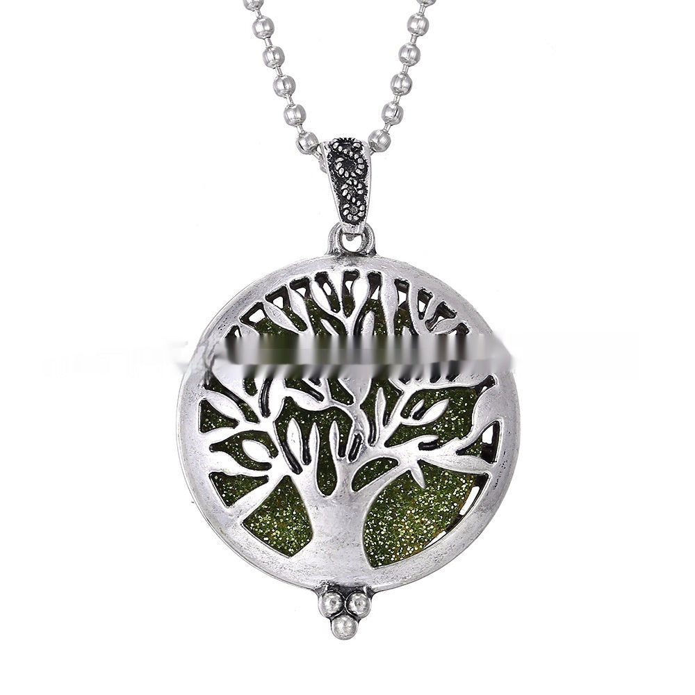 30mm Owl Essential Oil Diffusion Hollow Couple Lucky Tree Magnet Perfume Box Pendant