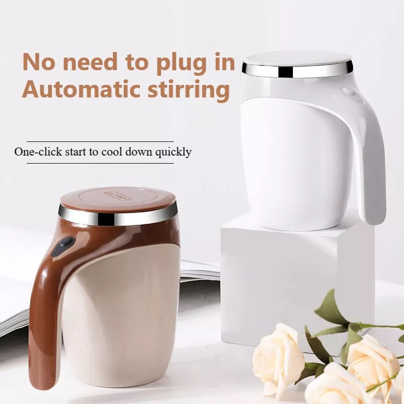 Rechargeable Model Automatic Stirring Cup Coffee Cup High Value Electric Stirring Cup Lazy Milkshake Rotating Magnetic Water Cup - Fourth Pyramid USA