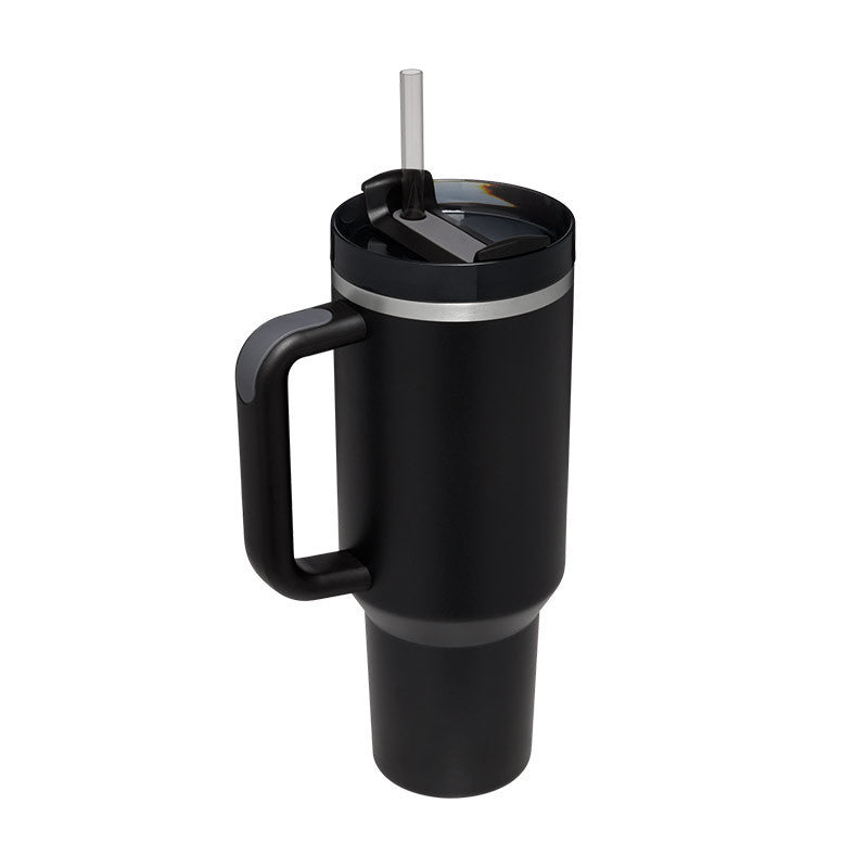 40 Oz Tumbler With Handle Straw Insulated, Stainless Steel Spill Proof Vacuum Coffee Cup Tumbler With Lid Tapered Mug Gifts For Valentine Lover Suitable For Car Gym Office Travel - Fourth Pyramid USA