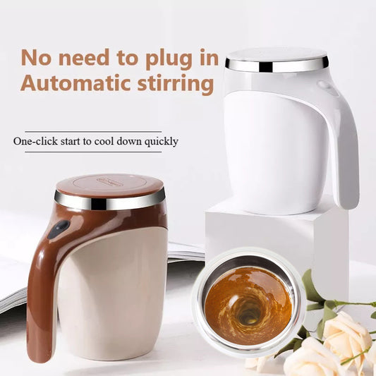 Rechargeable Model Automatic Stirring Cup Coffee Cup High Value Electric Stirring Cup Lazy Milkshake Rotating Magnetic Water Cup - Fourth Pyramid USA